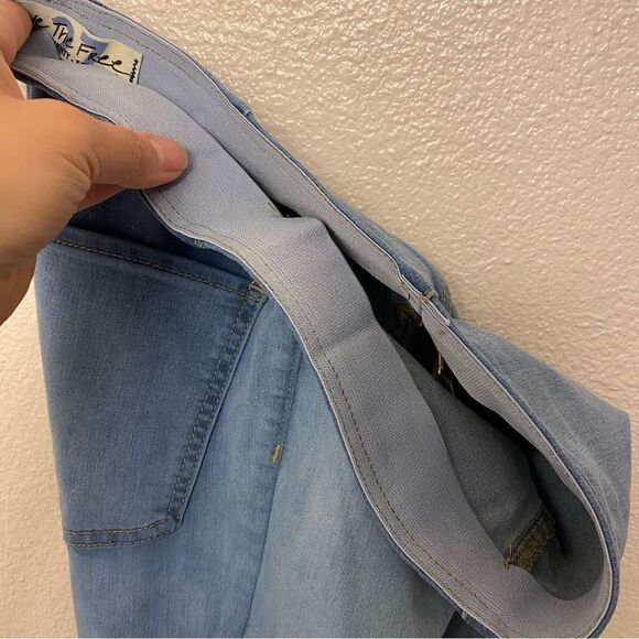 Free People In My Feelings Slim Flare Y2K stretch coastal beach Jeans long 27x32 - Picture 13 of 13